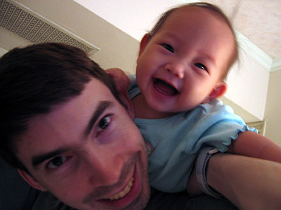 First time on Daddy's shoulders